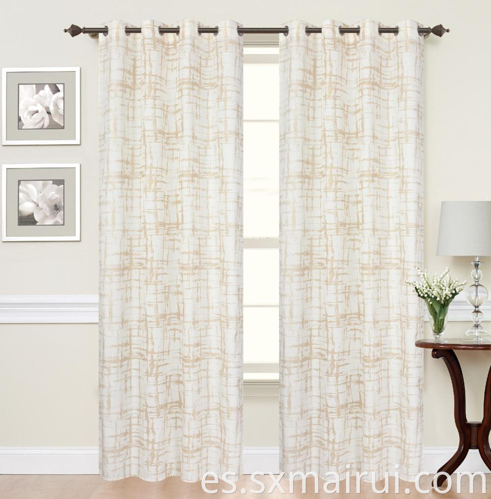 Foil Velvet Grommets Curtain